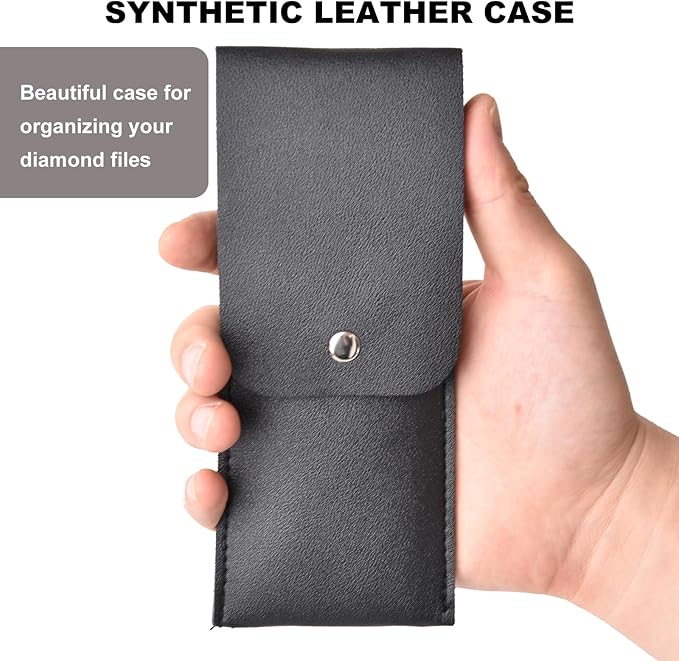 10pcs Mini Steel Needle Files,Packed in Synthetic Leather Case,for high Precision Sanding Work on Wood and Plastic Carving