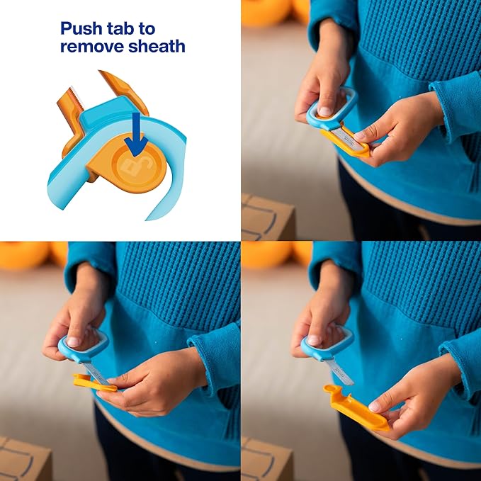 Fiskars Kids Cardboard Creator ??Safer Cardboard Cutting Tool with Ergonomic SoftGrip Handle, For Craft and School Supplies, 5 inches