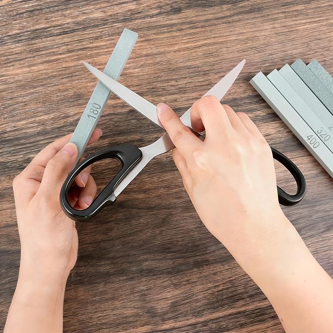 Supkiir 20Pcs Rectangular Sharpening Stone Set, 80#-3000# Green Silicon Carbide Whetstone Stones Sticks, Honing Stone Sharpening Stones for Knives Polishing Carving Models Metal Cutting Tools