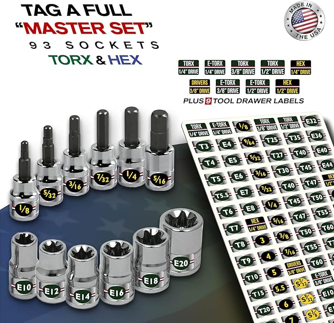 NEW! Ultimate Chrome Socket Label Set