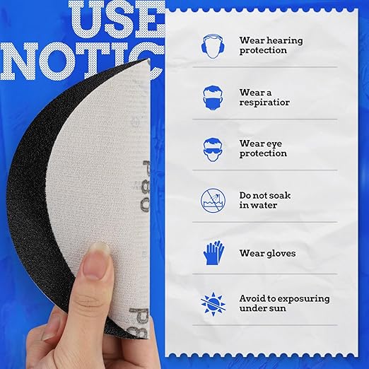 20PCS 6 inch Silicon Carbide Sanding Discs 5000 Grit, Wet Dry Orbital Sander Hook and Loop Sandpaper Disc Ultra Fine Grit, Best for Metal,Automotive Precision Polishing