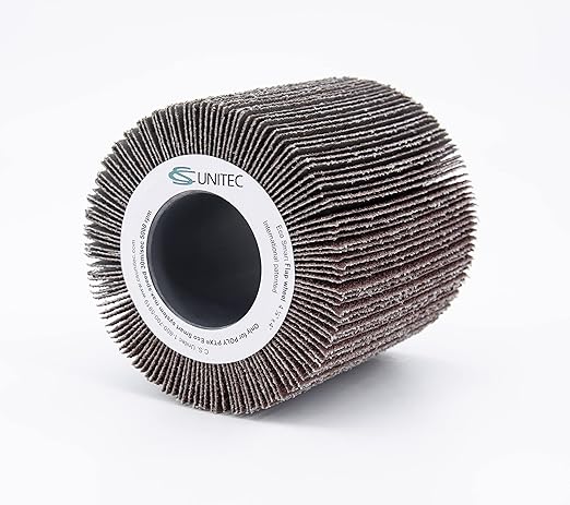 C.S. Unitec | PTX Flap Disc Wheel | 120 Grit Metal Grinder Tool Attachment | 4" Diameter x 4-1/8" Wide (47214)