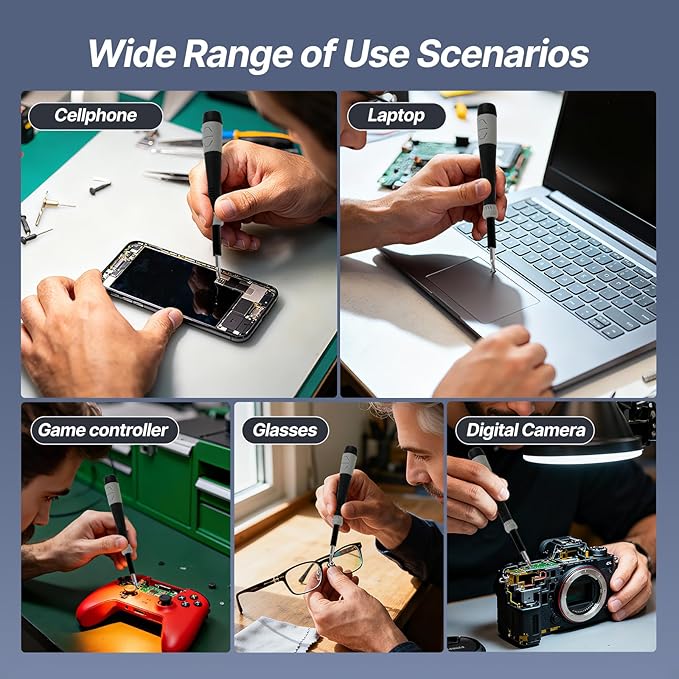 Magnetic Screwdriver Set, Ratcheting Precision Screwdriver Set Compact Screw Driver Set Kit Multibit Screwdrivers Mini Non-Slip Grip, Professional Repair Tool Kit for PC Phone Watch(58 in 1)