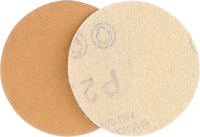 Dura-Gold Premium 2" Gold Hook & Loop Sanding Discs - 180 Grit (Box of 30) - High-Performance Medium Cut Abrasive Sandpaper Discs - For DA Sanders Drill, Sand Automotive Paint Filler, Woodworking Wood