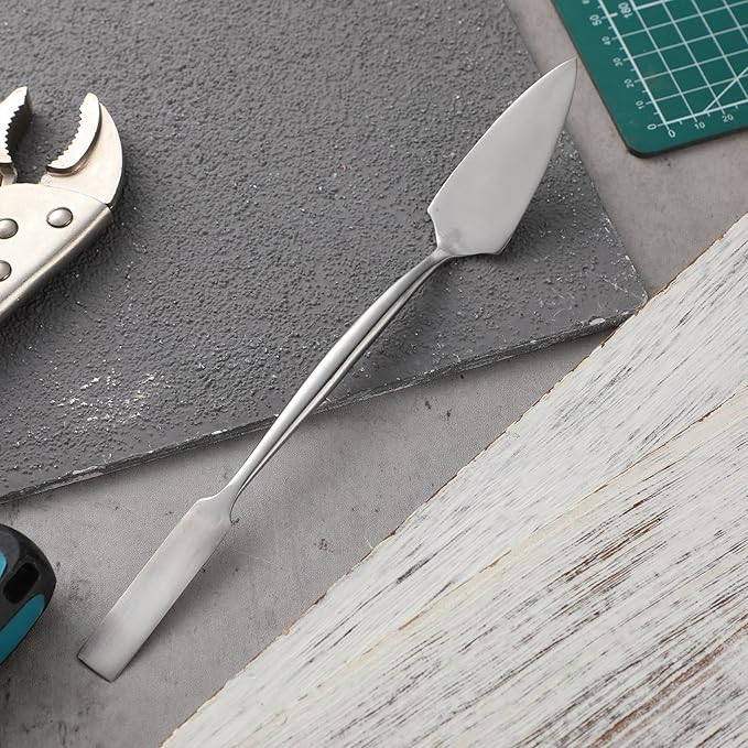 1/2" Trowel And Square Masonry Tools Forged Steel Trowel Concrete Tool Ornamental Stucco Tool Long-lasting Masonry Plaster Spatula for Glazing, Patch Work, Plaster, and Archeology