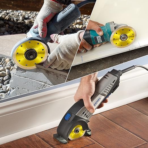 GoYonder Super Thin 4.5" Grinder Blades Tile Blade, Diamond Saw Blade for Cutting Porcelain Tiles Granite, 115mm Tile Cutting Blade for Angle Grinder (4.5"-115mm(Golden))