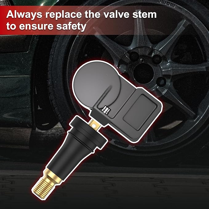 SUNSOUL TPMS 20008 Replacement Tire Pressure Sensor Rubber Valve Stems for 0.453 inch 11.5mm Rim Holes on Standard Vehicle Tires, Pack of 5 Sets TPMS Valve Stems