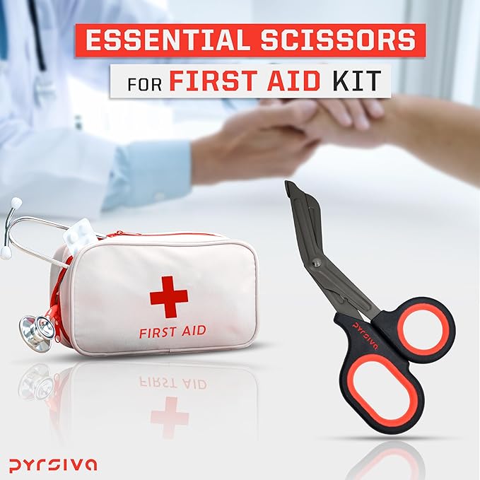 Trauma Shears ??7.5" Fluoride-Coated Stainless Steel Bandage Scissors for Nurses, EMTs & Doctors | Professional Medical Shears for First Responders & Wound Care