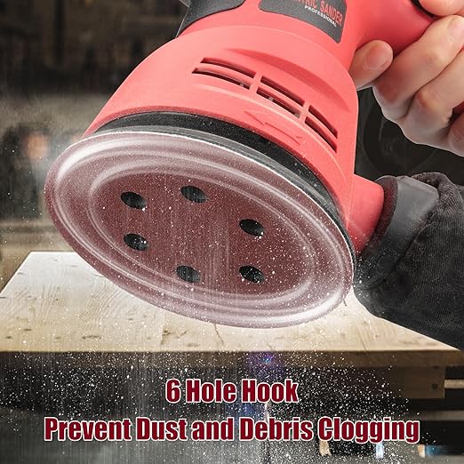 100 PCS 6 Inch Sanding Discs 800 Grit, 6 Hole Hook and Loop Sandpaper, Round Orbital Sand Paper Discs for Sander