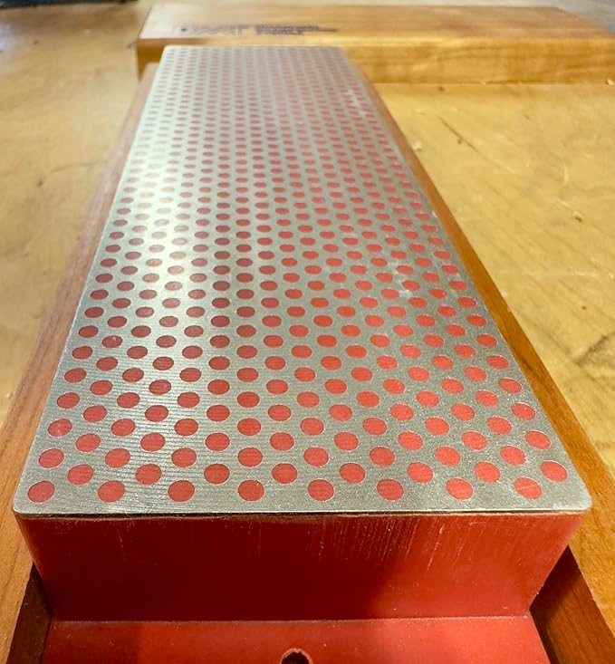 DMT (Diamond Machining Technology) 8-in. Diamond Whetstone Bench Stone, Fine Grit Sharpener with Hardwood Box (W8F), One Size