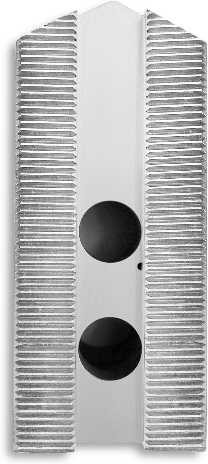 12" Lathe Chuck Serrated (1.5 mm x 60) Soft Jaws Set (3 Pcs) for Kitagawa (B-12)/Samchully Power Chucks, Steel, Pointed, 3.0" Height, 0.709" (18 mm) Slot - By Turner Workholding, LLC