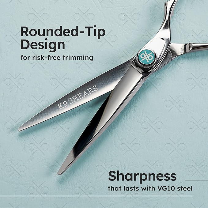 6" Professional Hair Scissors ??Barber Shears Made with Premium VG10 Steel, Lightweight, Razor-Sharp, Handcrafted with Ergonomic Handle and Convex Blade, Also Great for Home Use | K9 Shears