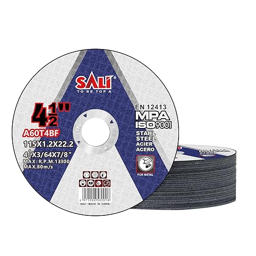 SALI 25 Pack Cut Off Wheel 4 1/2 Inch Cutting Wheels 4-1/2" x 3/64" x 7/8" for Metal & Stainless Steel, Angle Grinder Cutting Wheel,Cutting Discs with Aggressive Cutting