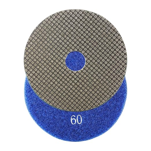 4 Inch Electroplated Diamond Grinding/Polishing Pads Sanding Granite Concrete Glass Metal Stone Grinding Disc(grit 60-1pc)
