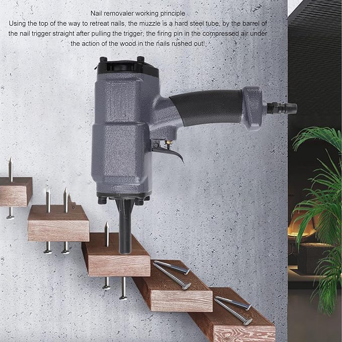 0.4 to 0.8mpa Pneumatic Nail Remover,Multifunctional Nailer Puller Remover Air Nail Puller Nail for Recycled Wood Fence Pallet