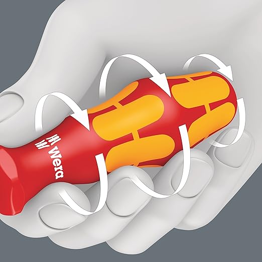 Wera 5104901001 Kraftform Plus 190 i VDE Insulated 5/16" Professional Nutdriver, 5" Shaft Length