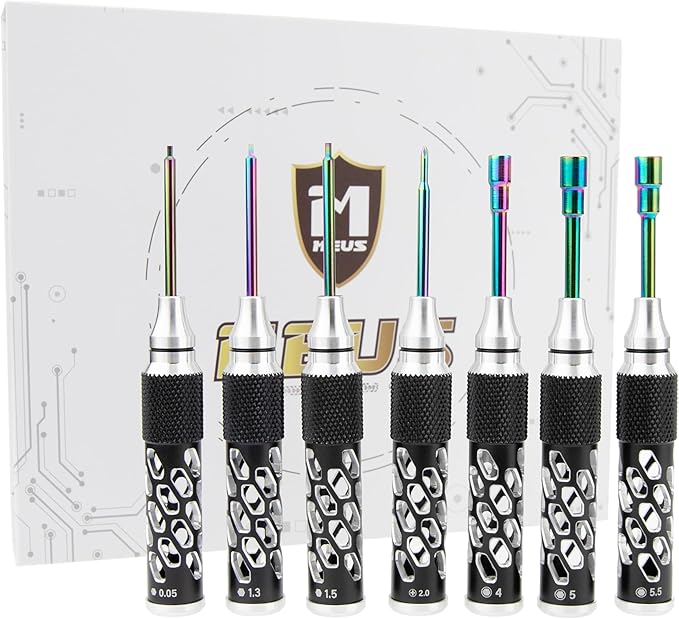 MEUS RACING RC Hex Screwdrivers Nut Drivers Phillips Screwdriver Tool Set for Axial 1/24 SCX24 Traxxas 1/18 TRX4M 1/18 1/24 RC Crawler Car (Type A)