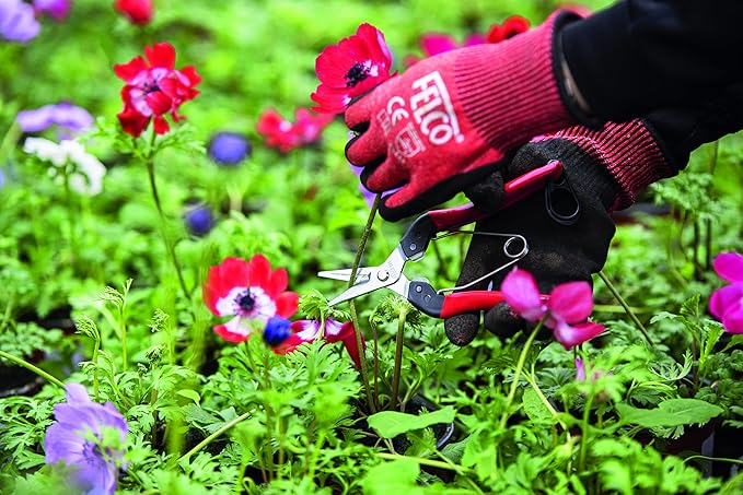 Felco F321 Pruning Snips ??7" Garden Clippers with Curved Blade & Rounded Tip | Pruning Shears for Gardening | Garden Snips and Pruners with Carbon Steel Blade, Sap Groove