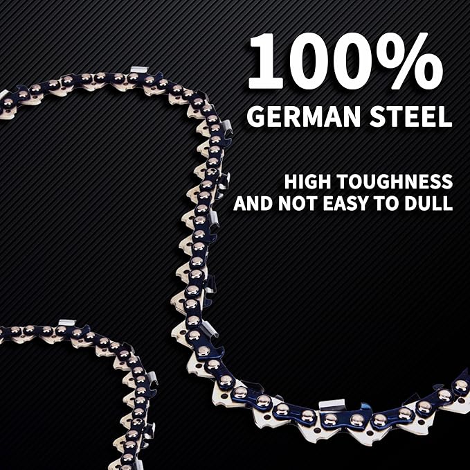 E & S 3 Pack 16 Inch Chainsaw Chain .325" Pitch .050" Gauge 66 Drive Links Semi-Chisel Chain Saw Chains for Husqvarna, Poulan, Craftsman, Greenworks and More Chainsaw Brands