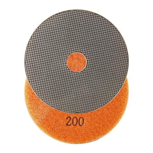 4 Inch Electroplated Diamond Grinding/Polishing Pads Sanding Granite Concrete Glass Metal Stone Grinding Disc(grit 200-1pc)