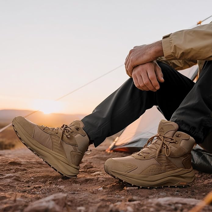 NORTIV 8 Men's Wide Toe Box Hiking Boots Low Drop Waterproof Outdoor Trekking Camping Winter Snow Shoes Katahdin