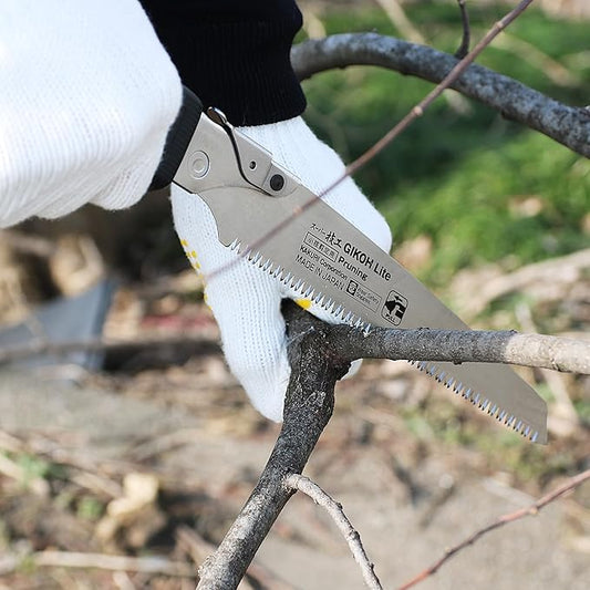 KAKURI Japanese Hand Saw [Tree Pruning] 8-1/4" Japanese Pull Saw with Blade Cover, Made in JAPAN