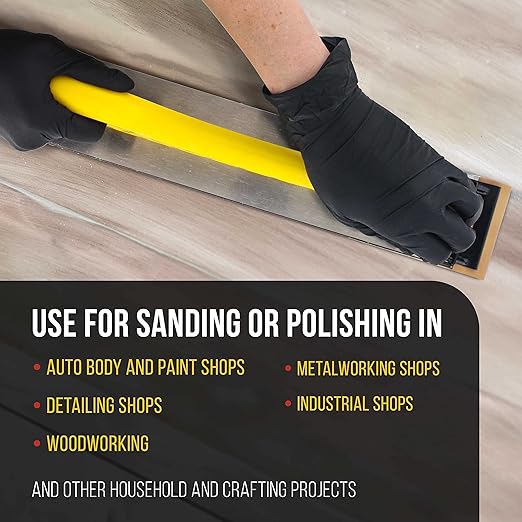 Dura-Gold Pro Series Longboard Hand Sanding File Sander Block - Hook & Loop Backing and PSA Backing Conversion Adapter Pad, Clip-On Sandpaper, Continuous Rolls, PSA Sheets, Sand Auto Paint Woodworking