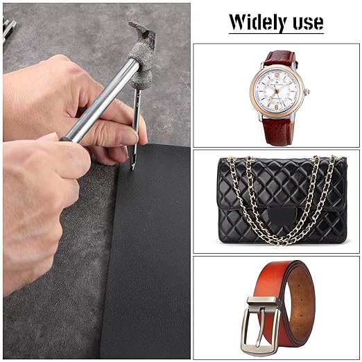 Leather Hole Punch Tool, 22pcs Circle Hole Punch Set - 0.5-12mm for Watch Bands, Belts, Canvas, Paper, Plastic, Leather Working