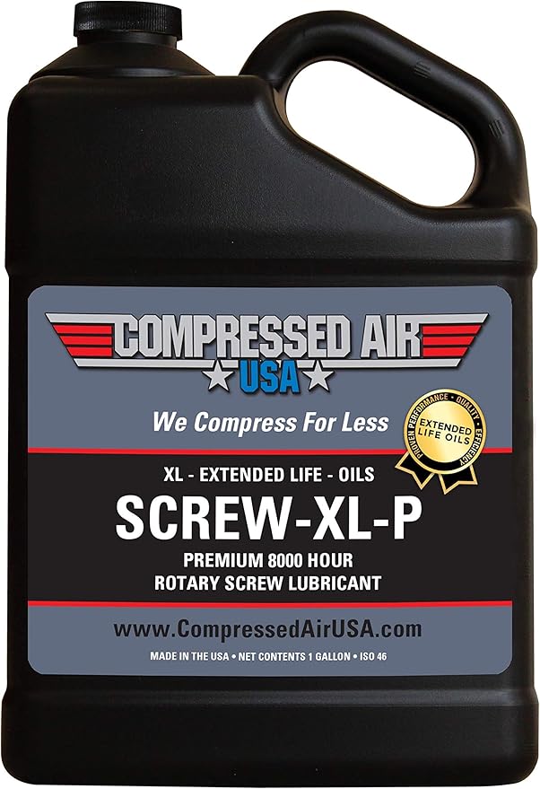 Premium 8000 Hour Rotary Screw Air Compressor Lubricating Oil - CompressedAirUSA - XL - Extended Life Oils (1 Gallon)
