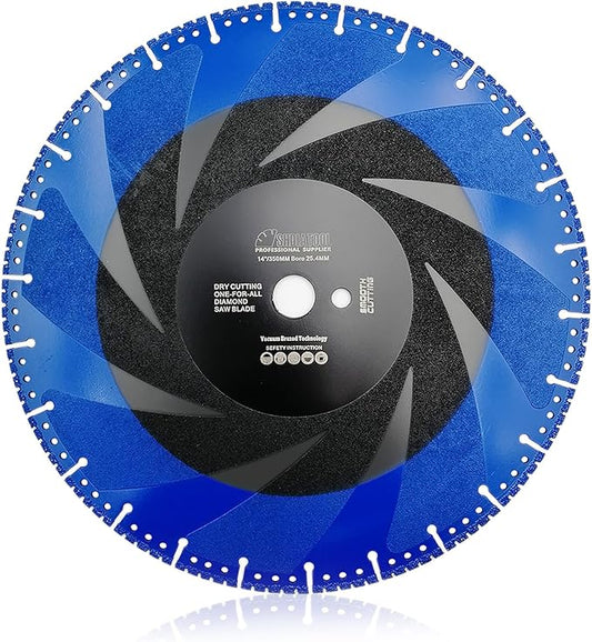 SHDIATOOL 14 Inch Metal Cutting Diamond Blade All Purpose Cut Off Wheel for Rebar Sheet Metal Angle Iron Stainless Steel