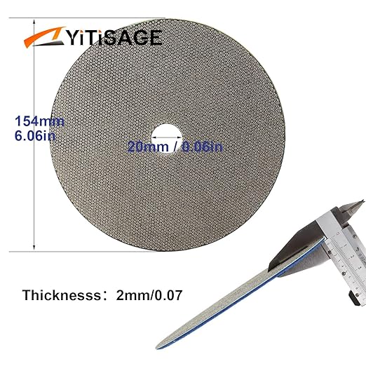 6 Inch Electroplated Diamond Grinding/Polishing Pads Sanding Granite Concrete Glass Metal Stone Grinding Disc(grit 60-1pc)