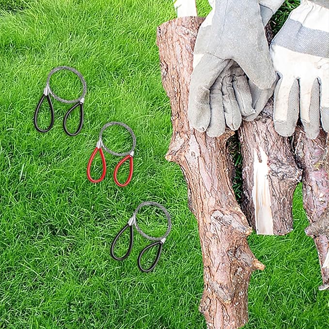Emergency Wire Saw, 6 Pcs Steel Wire Saw Scroll Travel Wire Rope Cable Survival Wire Hand Pocket Rope Chain Saw for Cutting Wood Bone Rubber Plastic