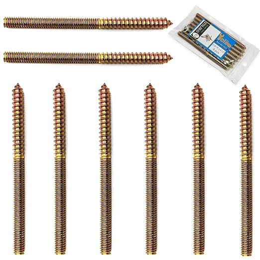 8 Pack 5/16-18x 4-1/2 Inch Hanger Bolts 5/16-18" Double Headed Bolts 5/16 Wood Dowel Screw Self-Tapping Screw Hanger Bolts for Furniture Screws Double Screw Threaded Rods Bolt 114.3mm Length
