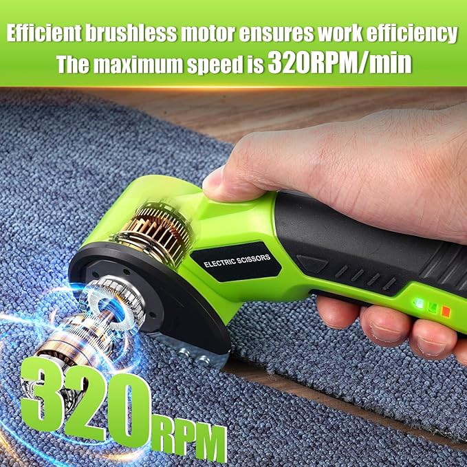 Electric Scissors,Cardboard Cutter,Electric Box Cutter,3.6V Cordless Scissors,Cardboard Cutter with 2 Safety Blades And Storage Bag