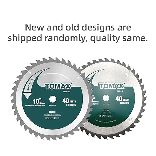 TOMAX 10-Inch 40 Tooth ATB Finishing Saw Blade with 5/8-Inch Arbor