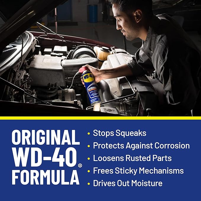 WD-40 Original Formula, Multi-Use Product, EZ-REACH Flexible Straw, 14.4 OZ [6-Pack]
