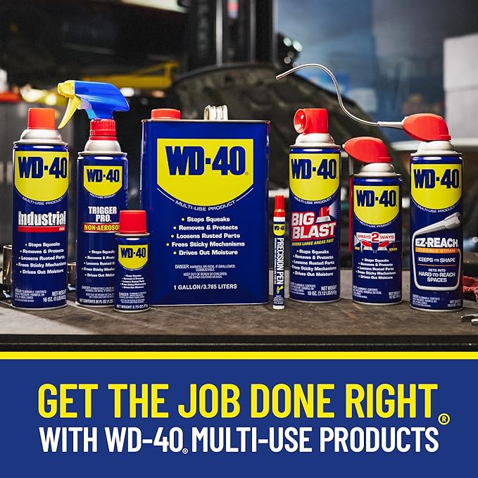 WD-40 Original Formula, Multi-Use Product, EZ-REACH Flexible Straw, 14.4 OZ [6-Pack]
