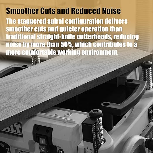 13 Inch Spiral Helical Cutterhead, Compatible with Dewalt DW735, DW735X Planer, 4 Rows of 56 pcs TCT Carbide Blades, with 4 Spare Blades & Screws, 2 Wrenches.