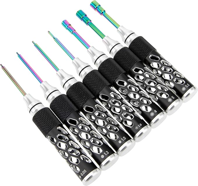 MEUS RACING RC Hex Screwdrivers Nut Drivers Phillips Screwdriver Tool Set for Axial 1/24 SCX24 Traxxas 1/18 TRX4M 1/18 1/24 RC Crawler Car (Type A)