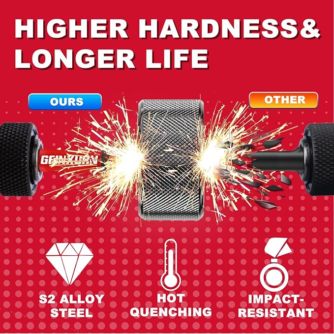 22 Pieces Multi Impact Screwdriver Bits Set,Magnetic S2 Steel Insert Power Bits with Organizer Sleeve and Storage Strip
