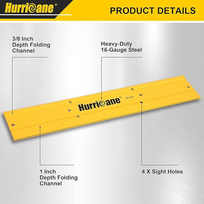 HURRICANE 18 Inch Folding Tool, Sheet Metal Bending Tool for HVAC, Bending and Forming Metal