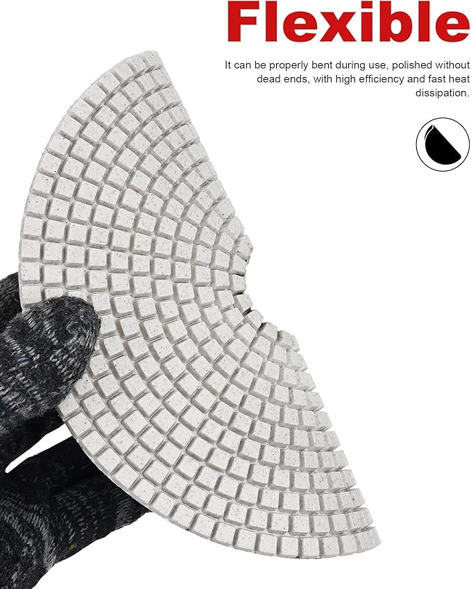 Casaverde 7" Diamond Granite Polishing Pads Grit 400 Dry Polishing for Granite Marble Concrete Stone Countertop Quartz Polish