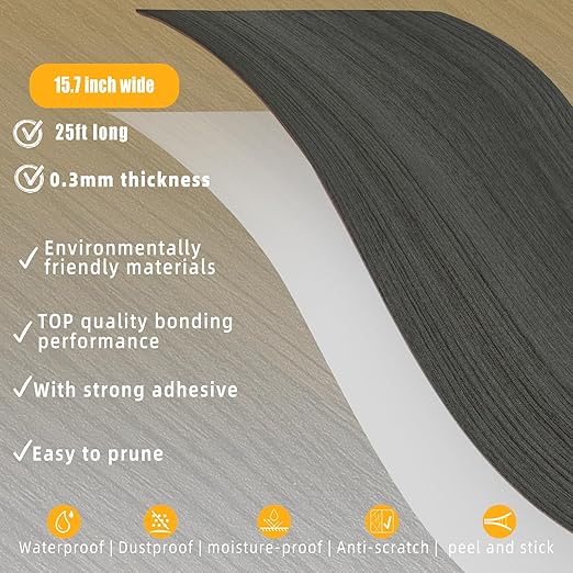 GSCIT Club Wood Grain Repair Tape, 15.7 inch X 25ft Self Adhesive Dark Walnut Grain Repair Patch for Tables, Chairs, Baseboards, Doors, Windows, Floors, Handicraft DIY.