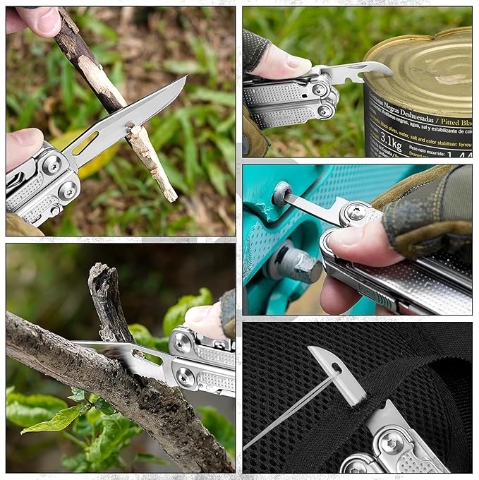 BIBURY Multitools Pliers Pro BI2049, Multi Tool Foldable Pliers with Large Saw Blade, Wire Cutters, Upgraded Multi Tool w/Scissors and Screwdirver Set, Multitool for Outdoor Hunting Survival Camping