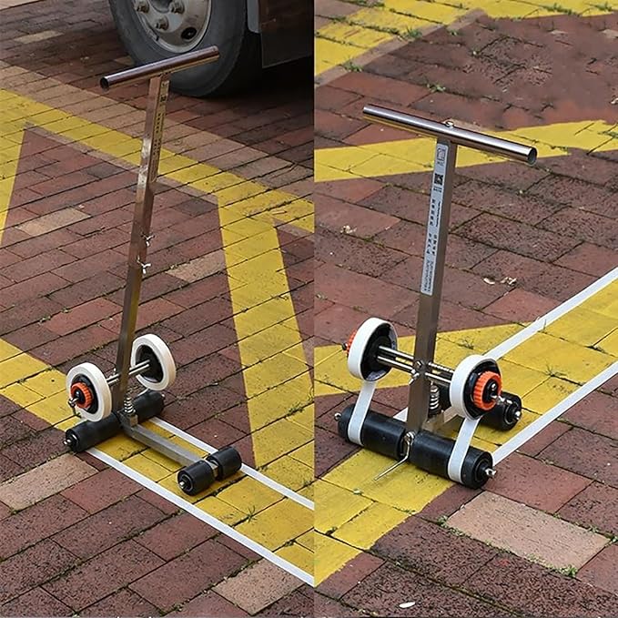 PCWLH Floor Tape Applicator - Efficient Hand Walk-Behind Line Marking Machine for Hospitals, Schools, Gyms, and Commercial Use - Ideal for Repairing Floor Markings - Manual Floor Line Marker