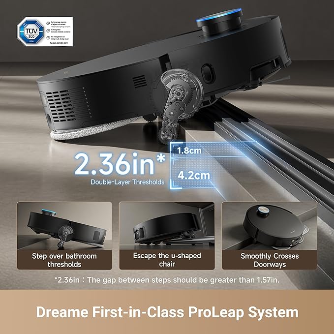 DREAME X50 Ultra Robot Vacuum and Mop with Auto-Empty and Mop Self-Cleaning, 20,000Pa Suction, Obstacle Avoidance and 360째 Navigation, Corner to Edge Deep Cleaning, Detangling Brush