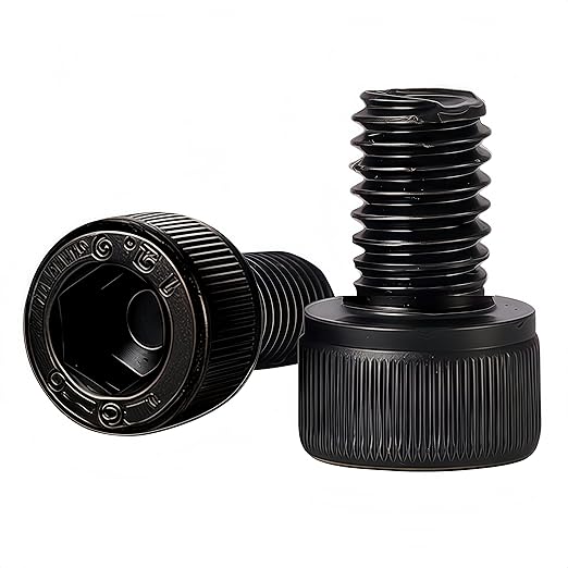 YIIFLY M12-1.75 x 35mm Socket Head Cap Screws, M12x1.75 Bolt, 12.9 Grade Alloy Steel, Allen Socket Drive, Black Oxide Finish, Full Thread, Quantity 8,
