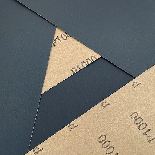 9 x 11 Inch 15pcs Wet Dry Sandpaper, 1000 Grit Waterproof Abrasive Sand Paper, Silicon Carbide Sandpaper Sheets for Metal Wood, Auto Polishing