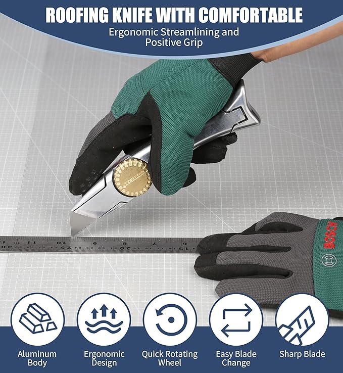 Heavy Duty SharkKnife VinylKnife UtilityKnife Roofing Knife Delphin Dolphin Carpet Knife, 4pcs Knives & 30 Blades