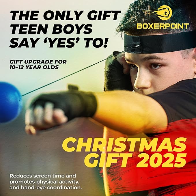 Boxing Reflex Ball for Adults and Kids - React Reflex Balls on String with Headband, Carry Bag and Hand Wraps - Improve Hand Eye Coordination, Punching Speed, Fight Reaction